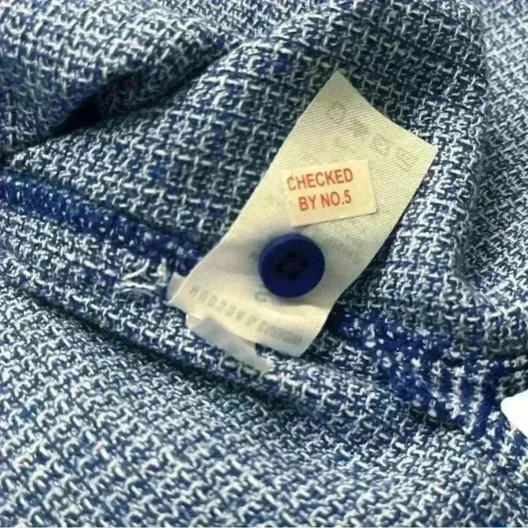 Hudson and Barrow Woven Blue Button Up Shirt, Size S - Picture 7 of 7